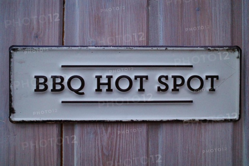 Sign with inscription BBQ Hot Spot