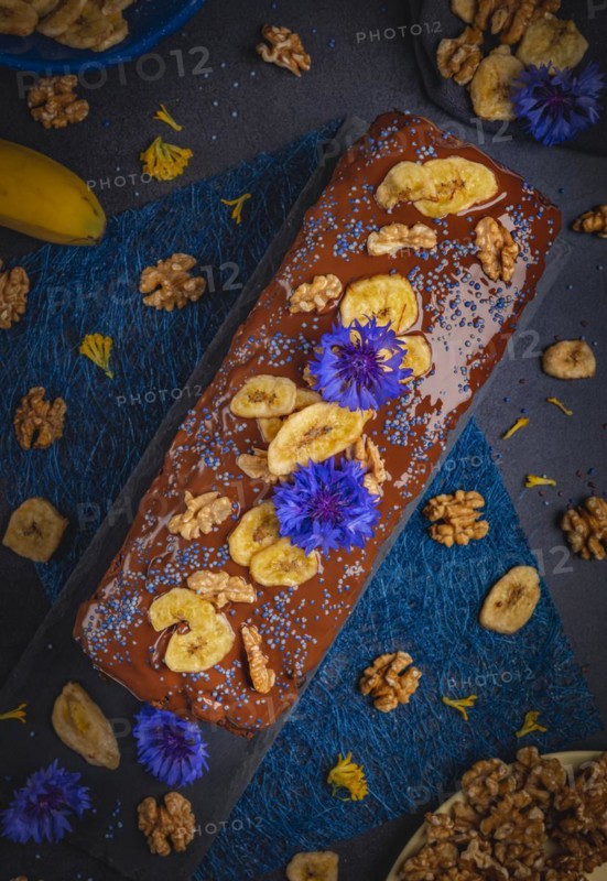 Banana bread with chocolate