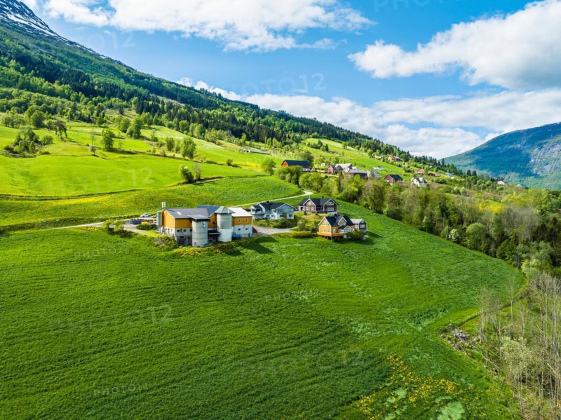 Mountains and Farms over Olden