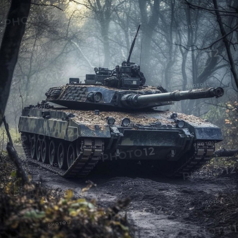 Soldiers with full battle gear and tanks in the battlefield