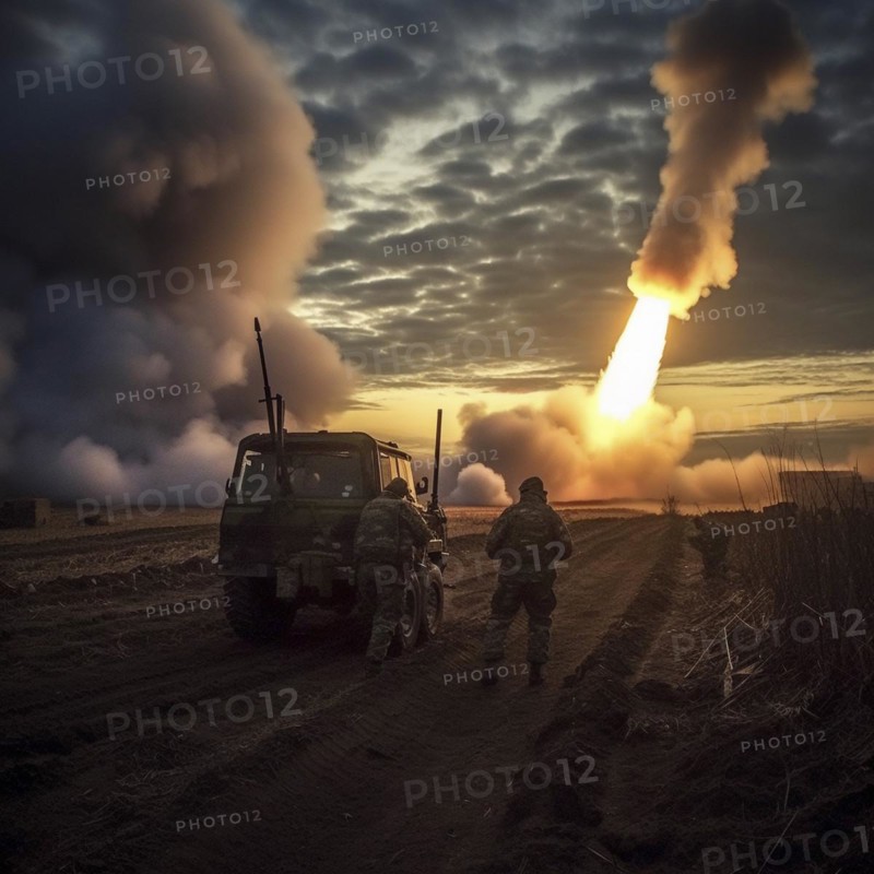 Soldiers in full battle gear with rocket launchers