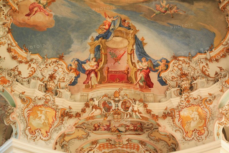 Dome frescoes by Johann Baptist Zimmermann
