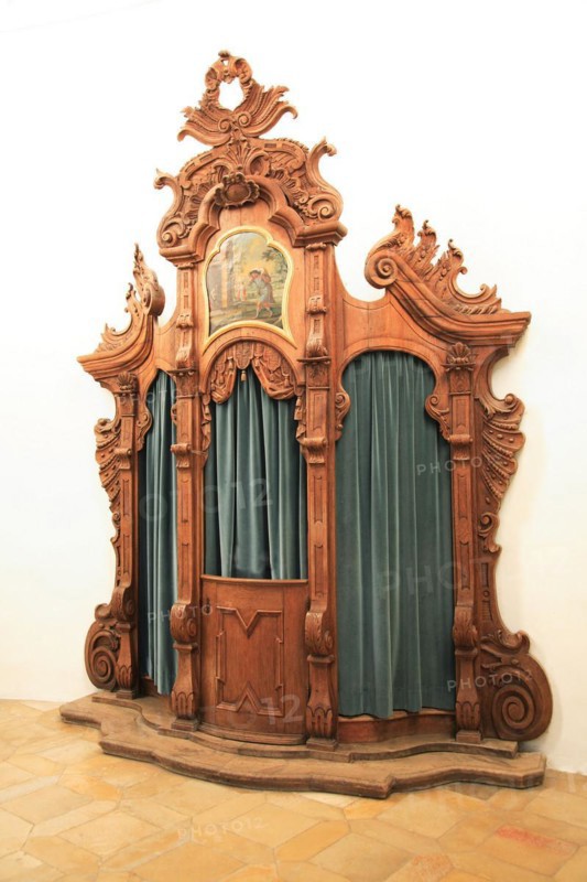 Confessional in the pilgrimage church of the Flagellated Saviour