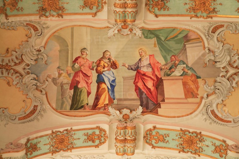 Dome frescoes by Johann Baptist Zimmermann