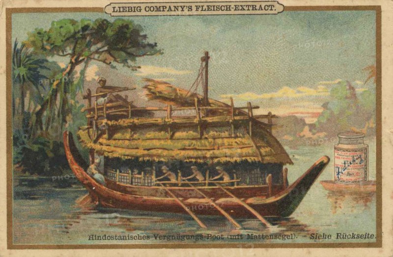 Hindostan pleasure boat with matsail
