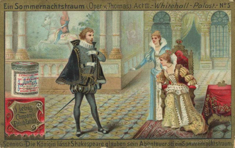 The Queen makes Shakespeare believe his adventure is A Midsummer Night's Dream