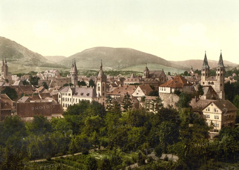 Goslar and the Georgenberg in the Harz Mountains