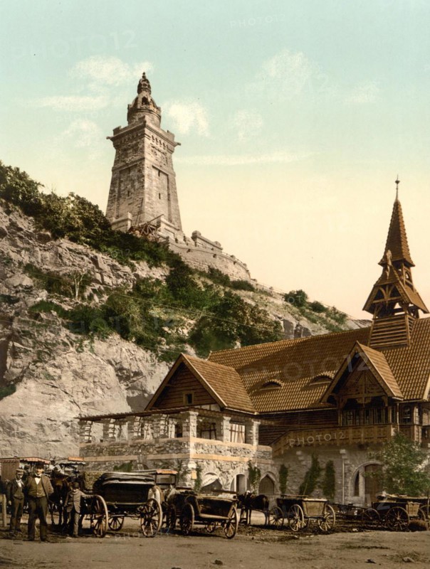 Kyffhäuser Monument and Restaurant in the Harz Mountains in Thuringia