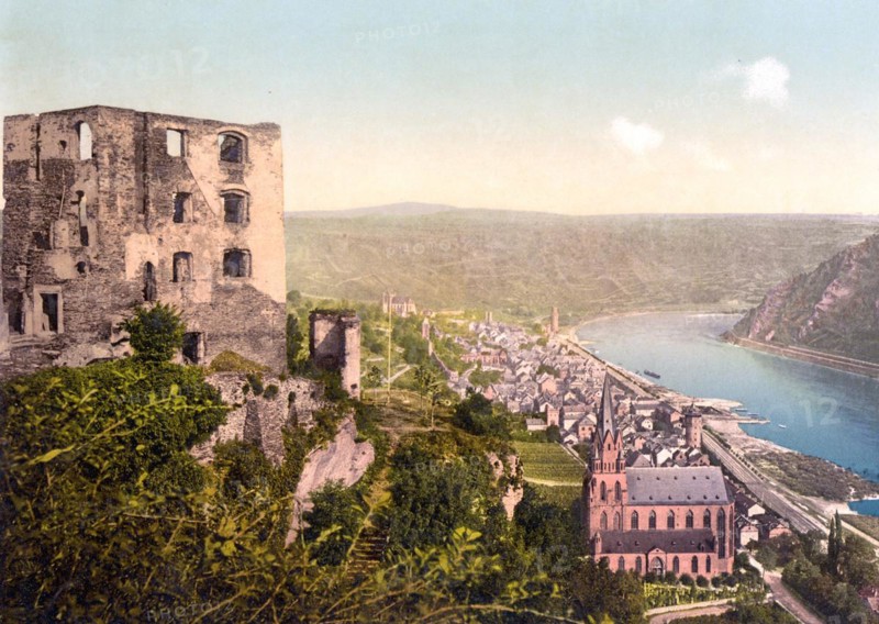 Schönburg Castle on the Rhine and Oberwesel