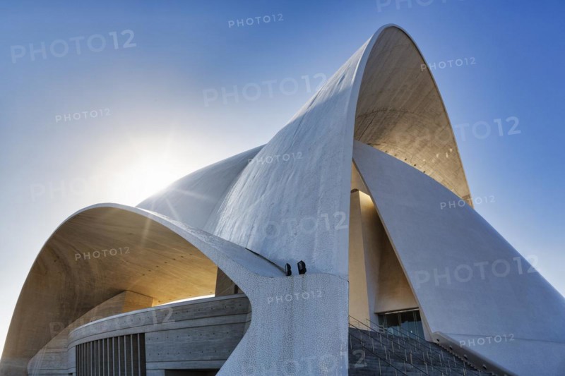 Façade reflects sunlight