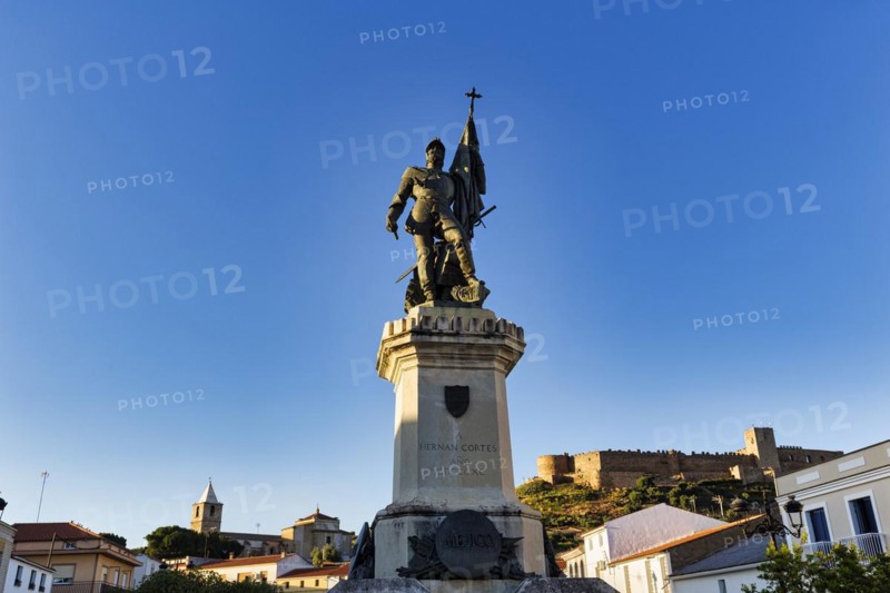 Statue of Hernan Cortes in his birthplace
