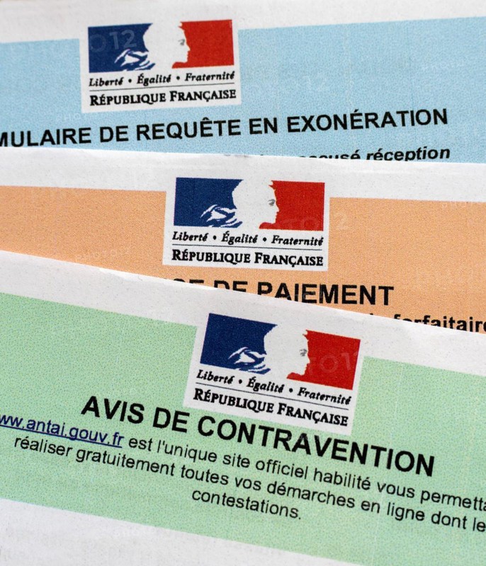 Contravention notice France