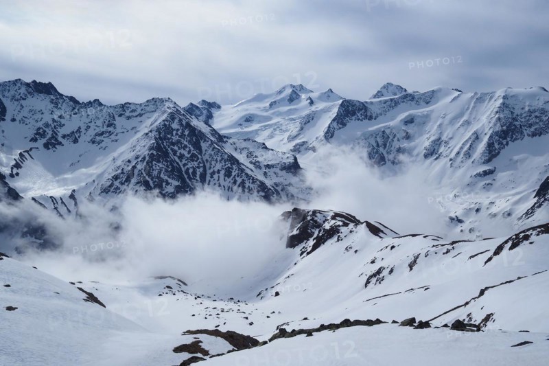 The Wildspitze in the Ötztal Alps seen from the Taschachhaus touring area