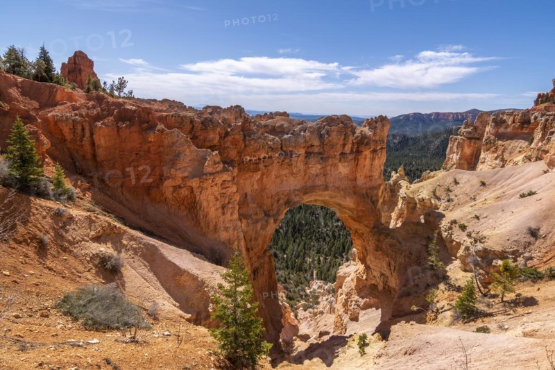 Rock arch at Natural Bridge viewpoint