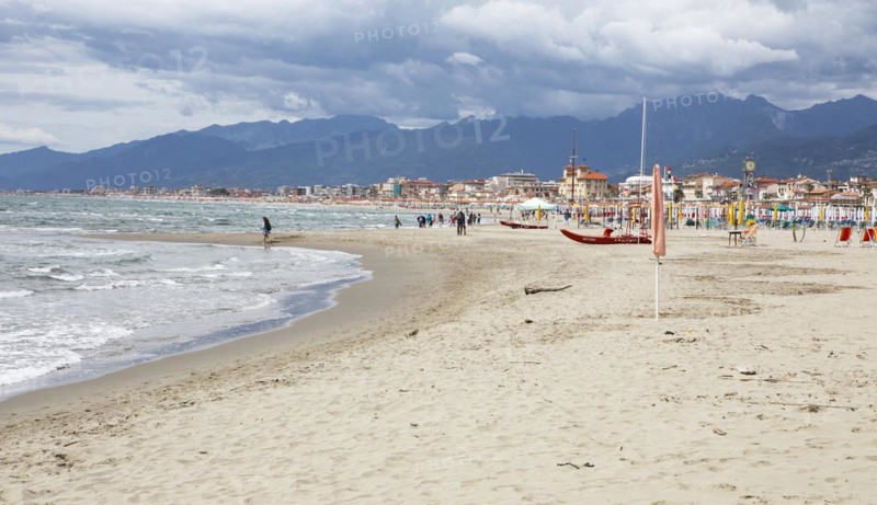 Viareggio beach on the Ligurian Sea