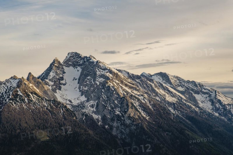 Hochkalter massif snow-covered with Blaueis glacier