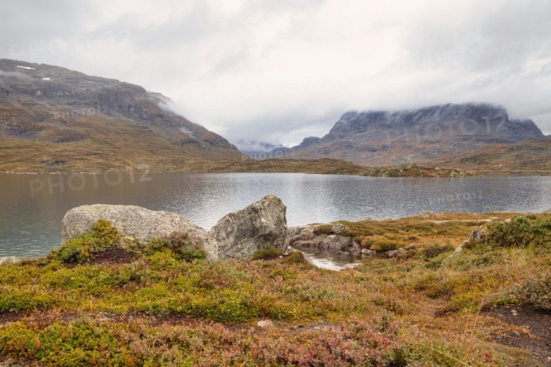 Lake and Mountains at Haukelifjell Norway