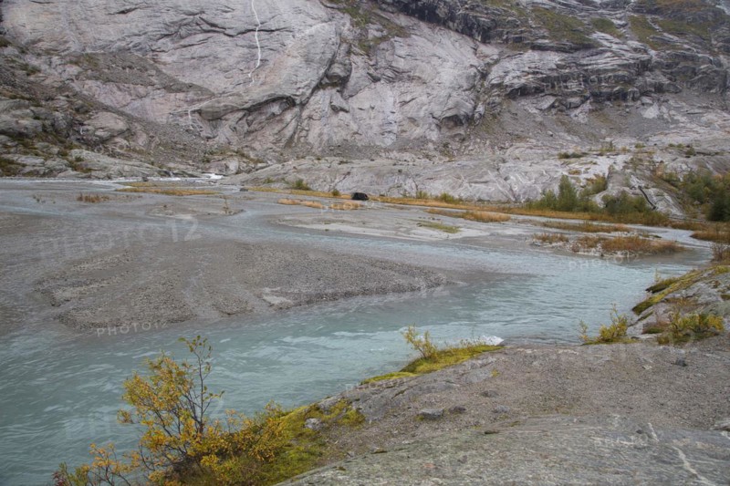Glacial lake at the Nigardsbreen glacier