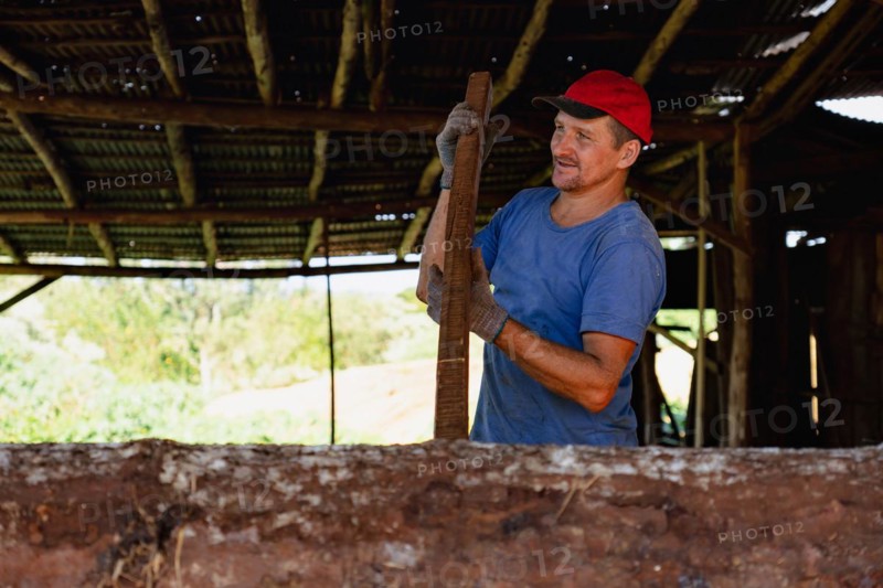 A man working in a sawmill is a valuable member of the workforce