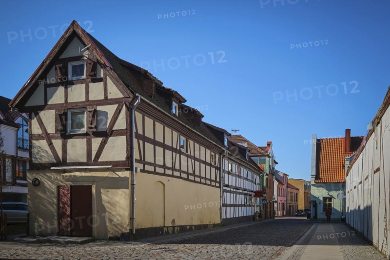 Typical half-timbered house of old Klaipeda
