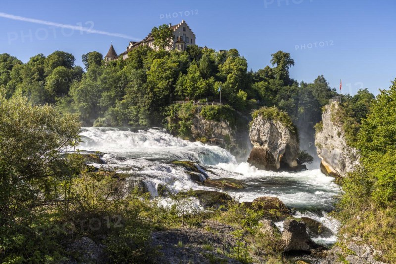 Rhine Falls and Laufen Castle near Neuhausen am Rheinfall