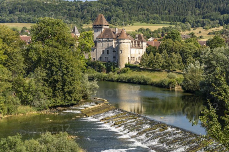 The Castle of Cleron and the River Loue