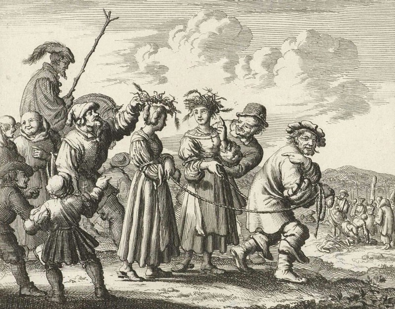 Two girls being led to the stake in Bamberg