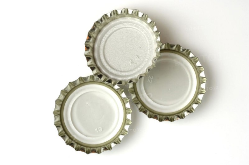 Three crown caps