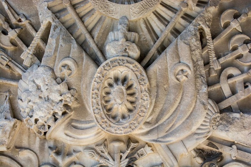 Ottoman marble carving art in detail