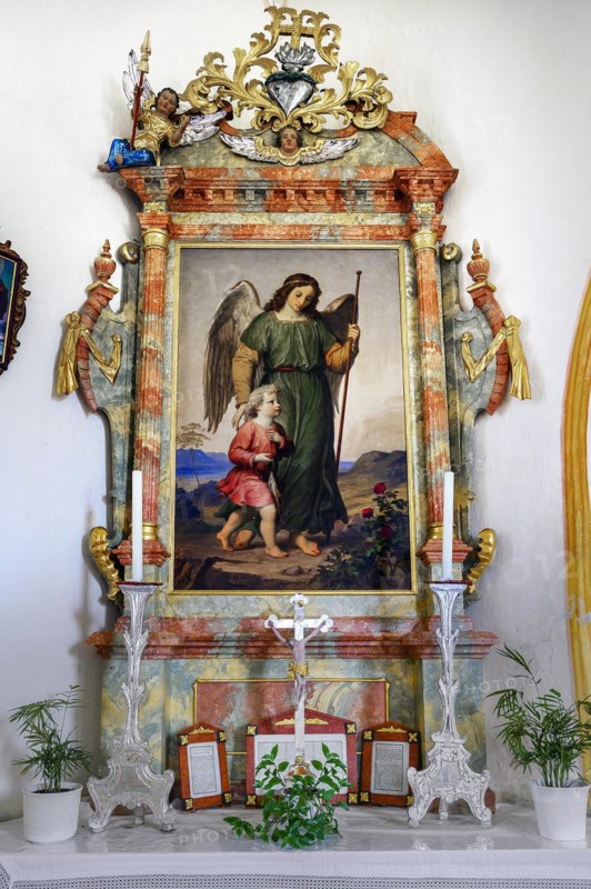 Side altar with guardian angel