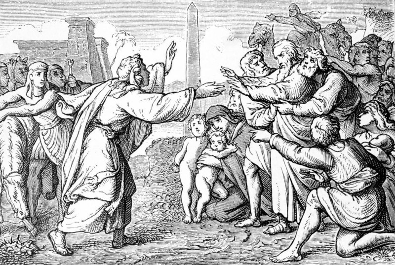Joseph lets his old father Jacob come to Egypt