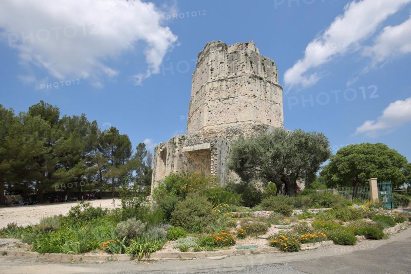 Ancient Roman monument and tower Tour Magne
