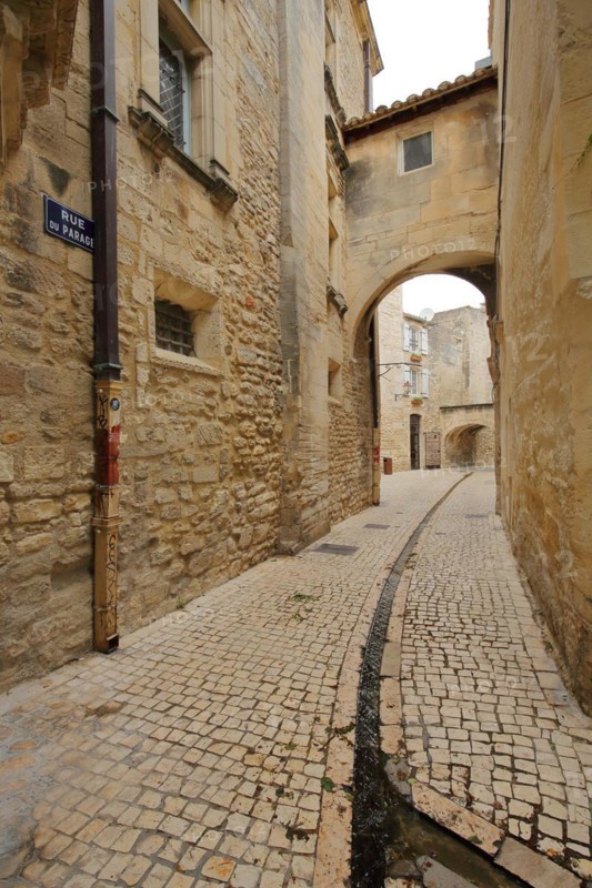 Building and narrow alley Rue du Parage