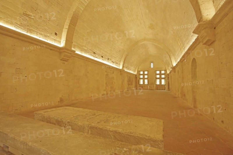 Interior view of the Romanesque Cloître St-Trophime