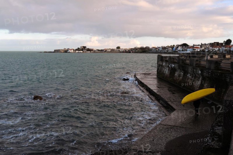 A typical maritime scene looking across at Sandy Cove on the east coast of ireland on a winter's day
