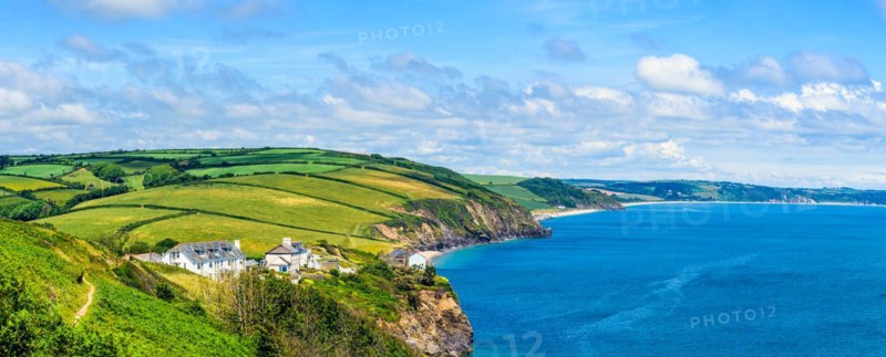Cliffs over Start Point Lighthouse