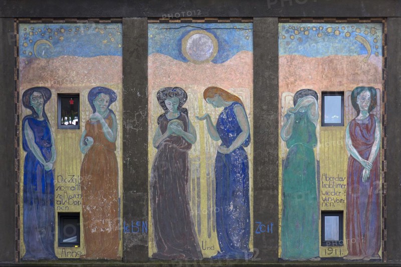 Art Nouveau mural by the German painter William Straube