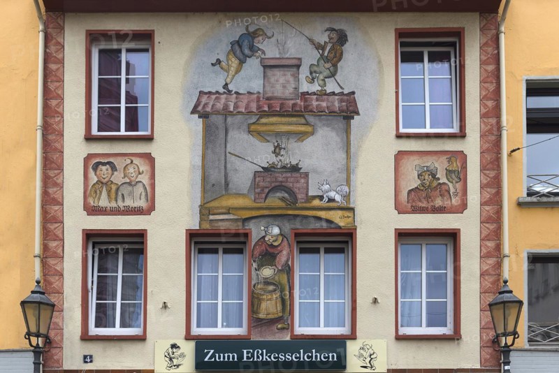 Facade Painting With Max And Moritz And Widow Bolte