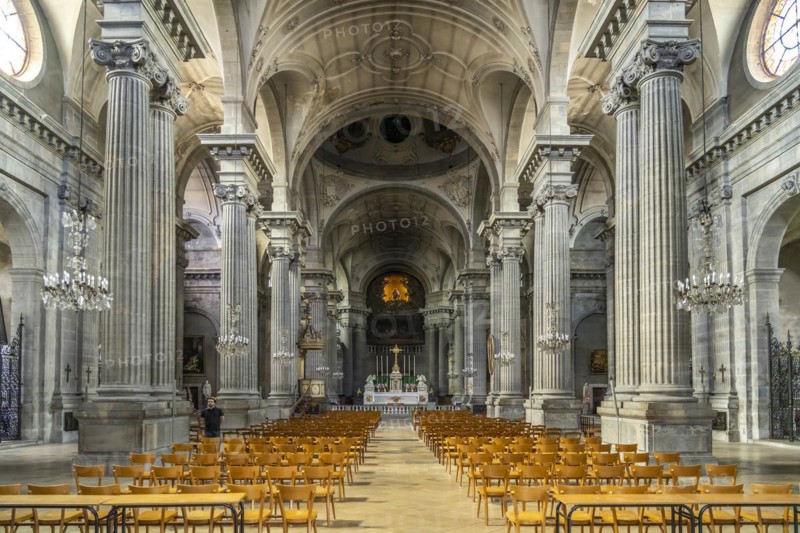 Interior of the Sainte-Madeleine Church in Besancon