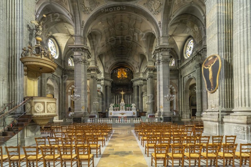 Interior of the Sainte-Madeleine Church in Besancon