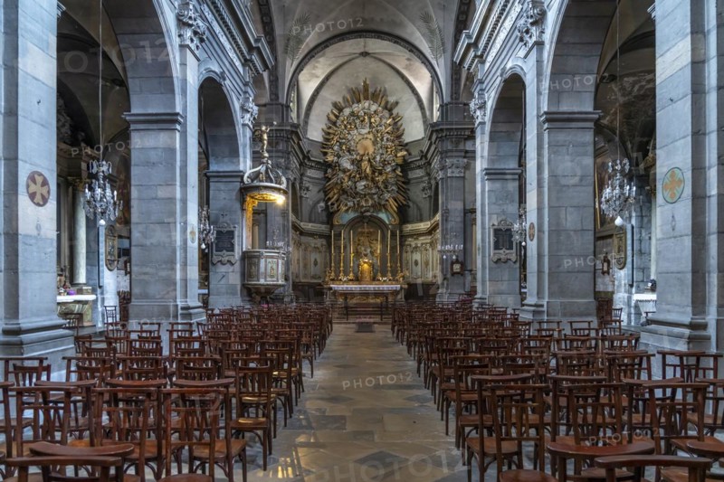 Interior of the Saint-Maurice church in Besancon