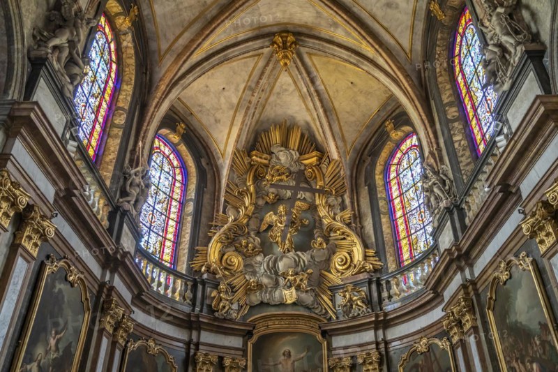 Interior of St John's Cathedral in Besancon