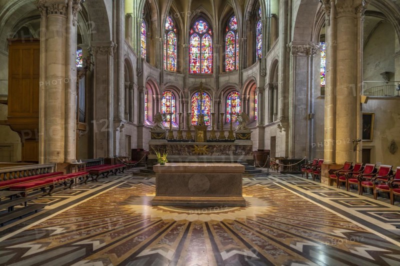 Interior of St John's Cathedral in Besancon