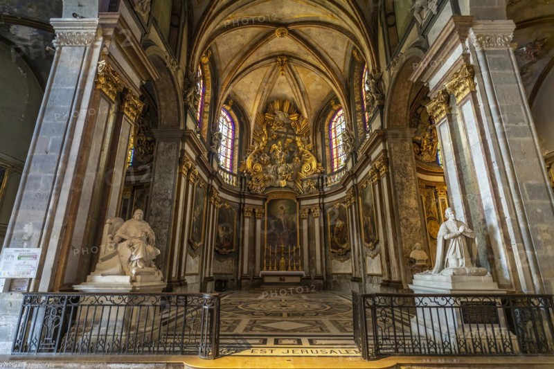 Interior of St John's Cathedral in Besancon