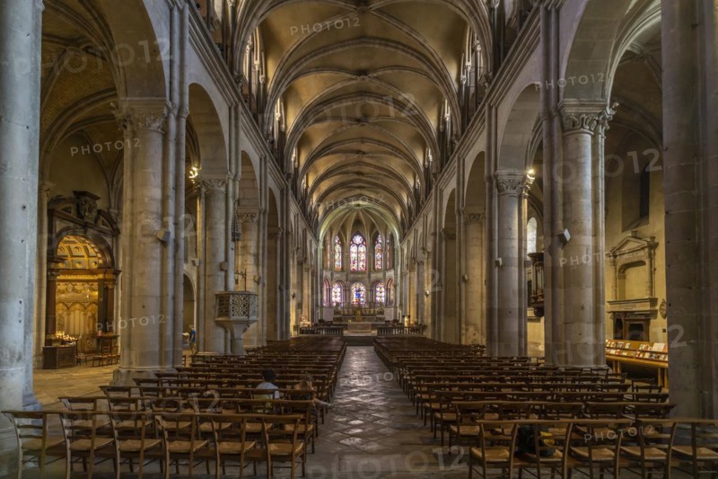 Interior of St John's Cathedral in Besancon