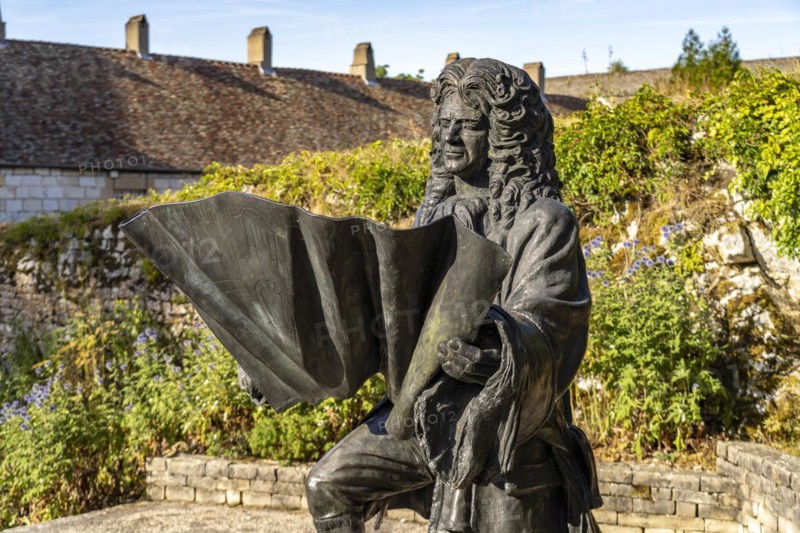 Statue of Vauban in the UNESCO World Heritage Citadel of Besancon