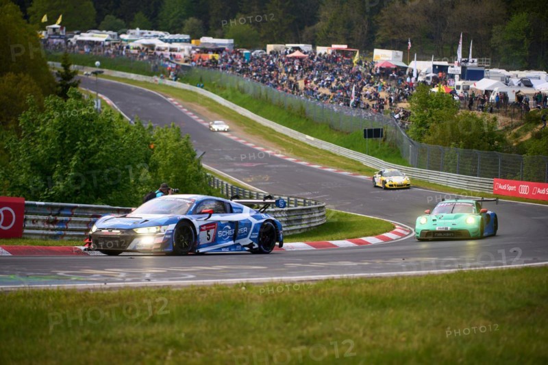 The Audi R8 LMS of Team Audi Sport Team Scherer PHX with Kolb