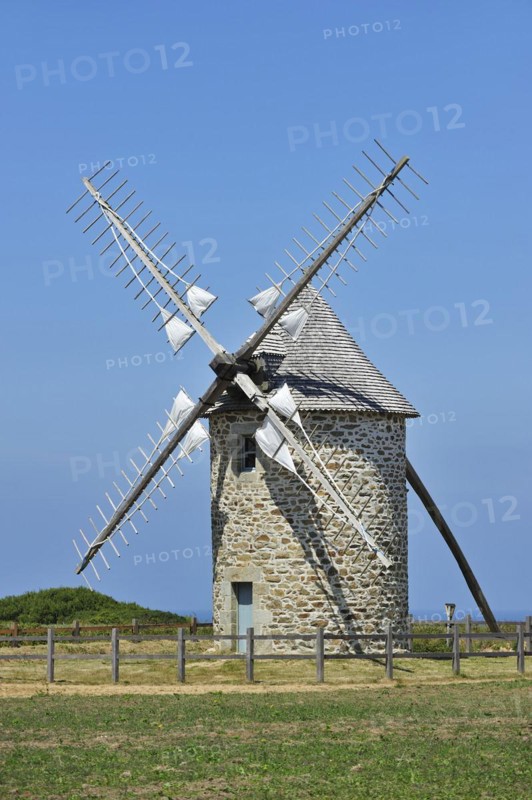 Traditional windmill at the Pointe du Van