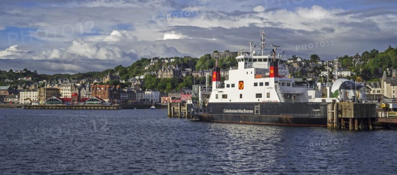MV Coruisk ferry boat from Caledonian MacBrayne docked in the Oban port