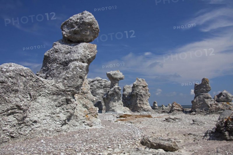 Limestone sea stacks